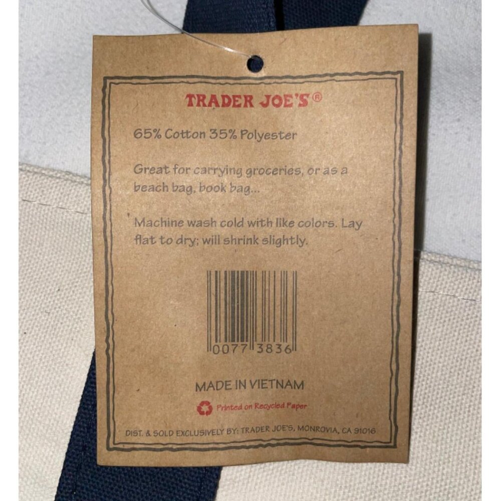 NWT! Set of 2: Trader Joe's Large & Mini Canvas T… - image 10